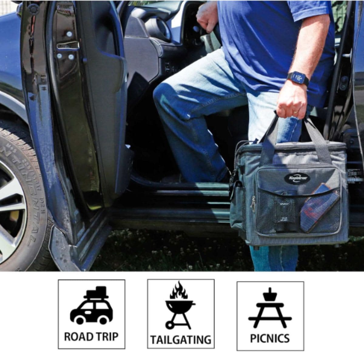 Soft Cooler Bag - Koolatron 25L Gray Black thumbnail 7