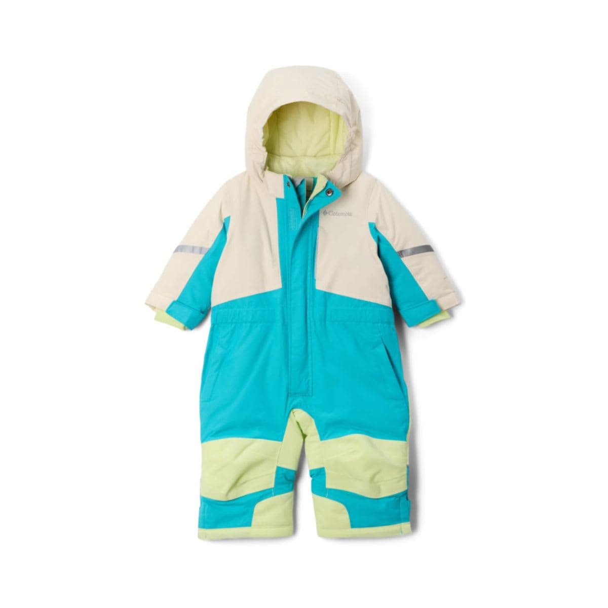 Columbia Youth Unisex Buga III Suit, Geyser/Chalk/Spring Yellow, Large(14/16)