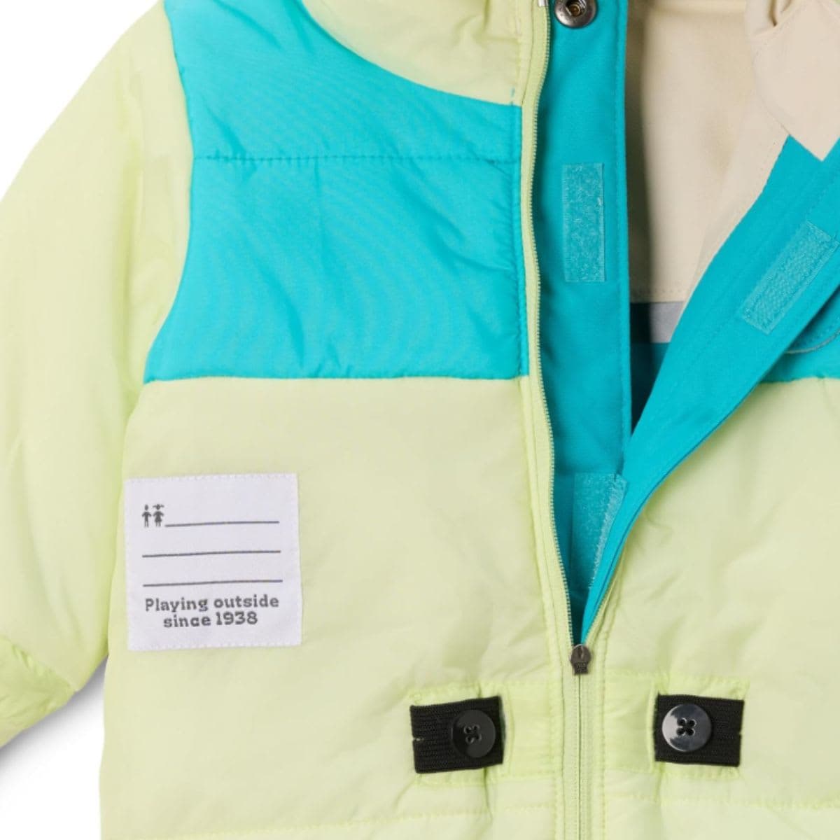 Columbia Youth Unisex Buga III Suit, Geyser/Chalk/Spring Yellow, Large(14/16) thumbnail 3