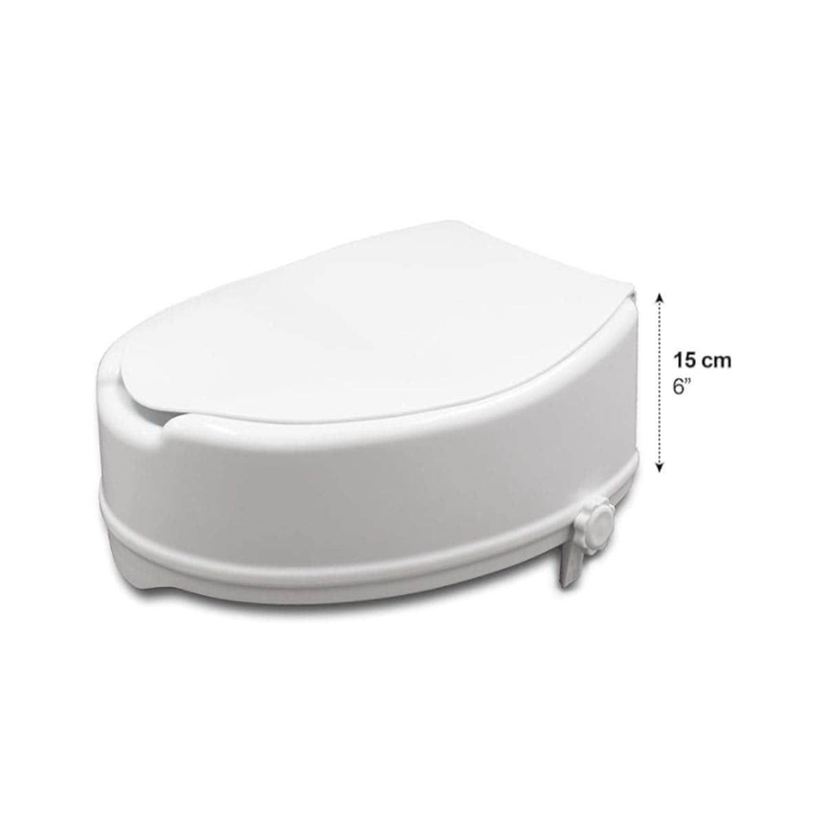 PEPE Mobility Raised Toilet Seat 6 Inch with Lid (Fits Round and Elongated Toilets up to 15"), Toilet Seat Riser for Seniors,300 lbs Capacity thumbnail 4