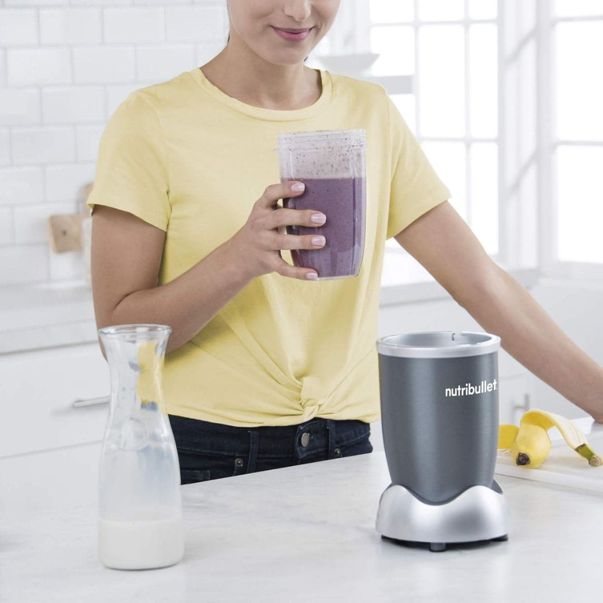 Nutri Bullet NBR-12 12-Piece Hi-Speed Blender/Mixer System, Gray thumbnail 5