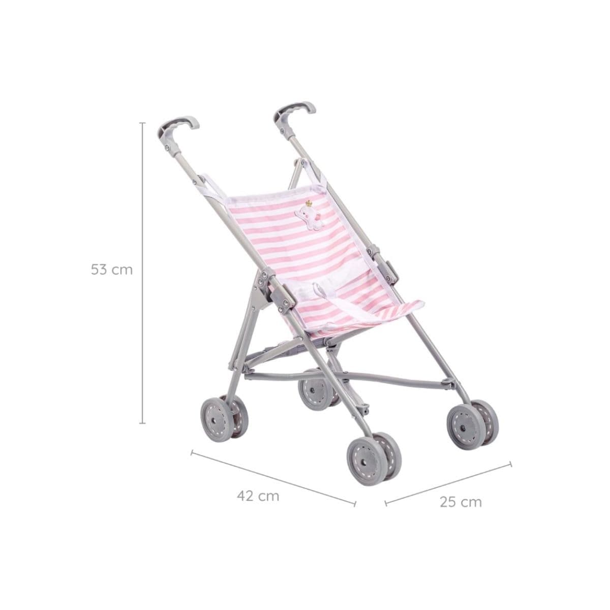 JC Toys  Berenguer Boutique  Single Umbrella Baby Doll Stroller  Elephant Theme  Pink  Ages 2 + thumbnail 4
