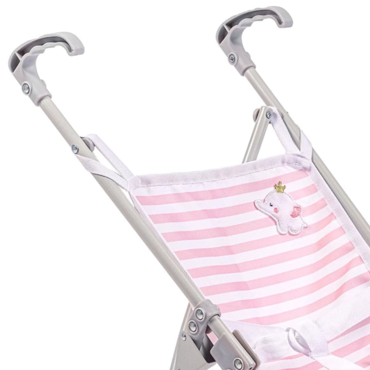 JC Toys  Berenguer Boutique  Single Umbrella Baby Doll Stroller  Elephant Theme  Pink  Ages 2 + thumbnail 5