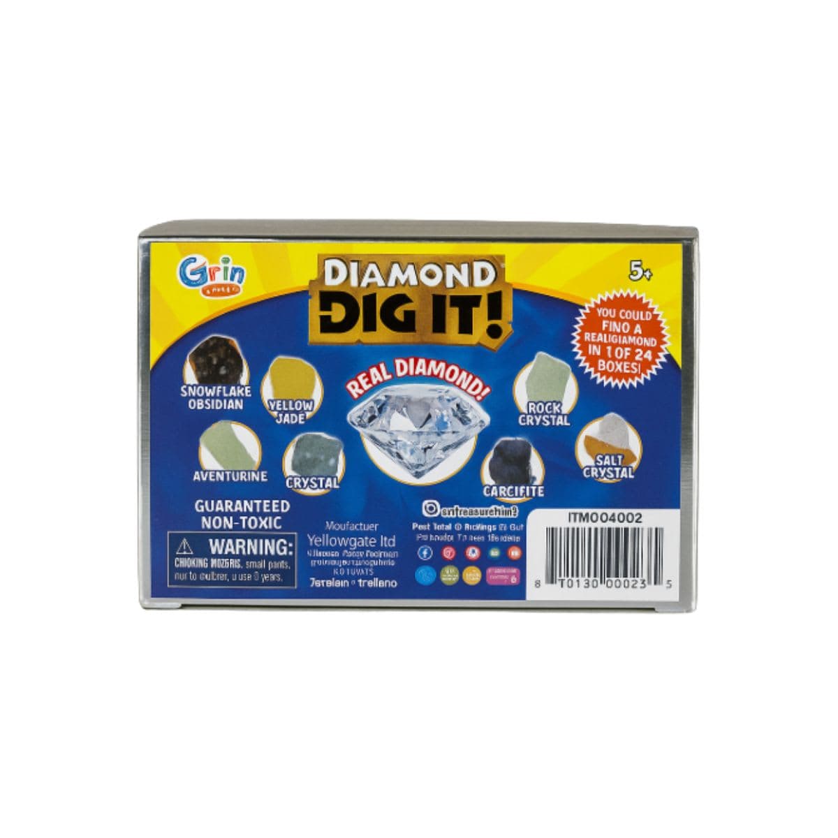 Diamond Dig It! Gem Collection Box Real Diamond In 1 Of 24 Boxes By Grin Studios