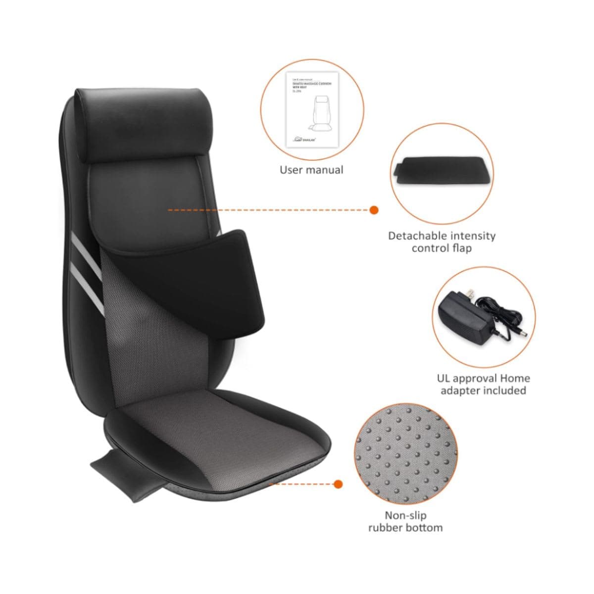 Snailax Shiatsu Back Massager with Heat, Massage Chair, Christmas Gifts for men women thumbnail 5