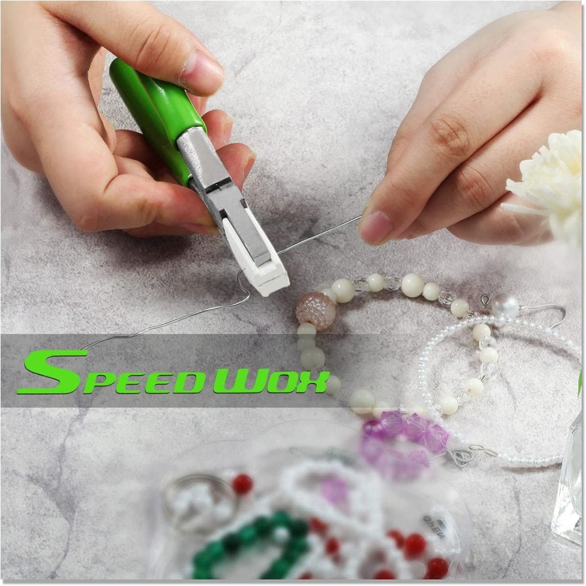 SPEEDWOX Double Nylon Jaw Pliers 5 Inches with Extra Nylon Jaws Wire Straightener Pliers with Double Leaf Spring Jewelry Making Tool for Beading Twisting Shaping Wire thumbnail 5