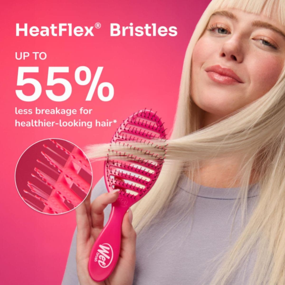 Wet Brush B810R-PK Wet Brush Speed Dry Hair Brush Pink, Pink thumbnail 6