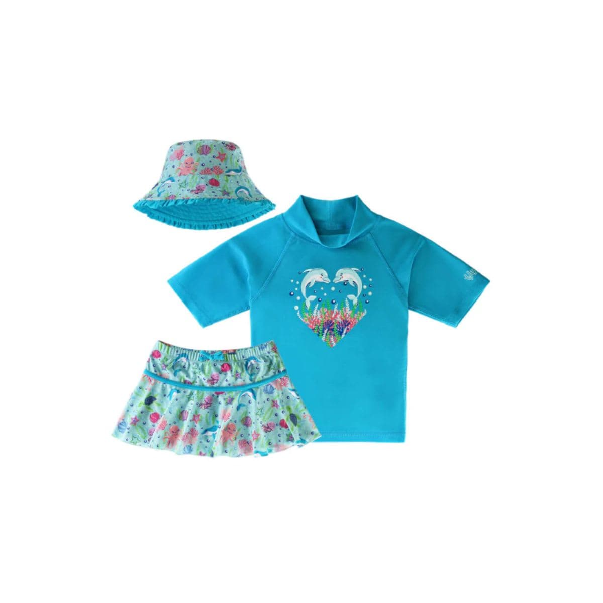 UV SKINZ Girls 3 Piece Swim Set- Light Blue, UPF 50+ SWIMWEAR SIZE/TAILLE 3T