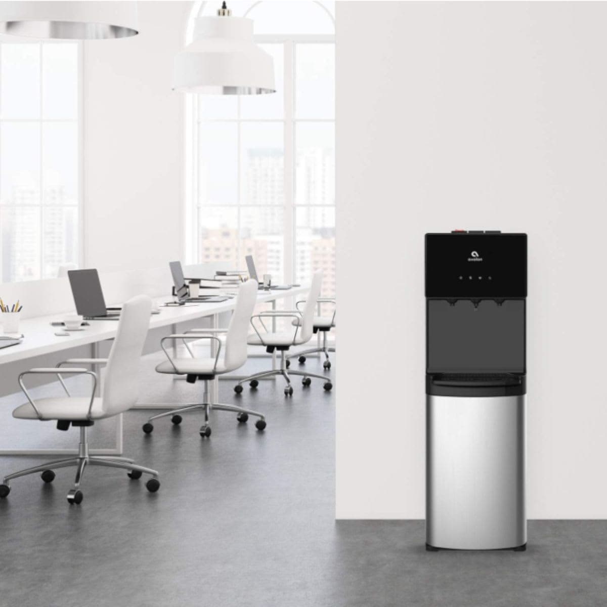Bottom Loading Water Cooler - Avalon Black & Stainless Steel thumbnail 3