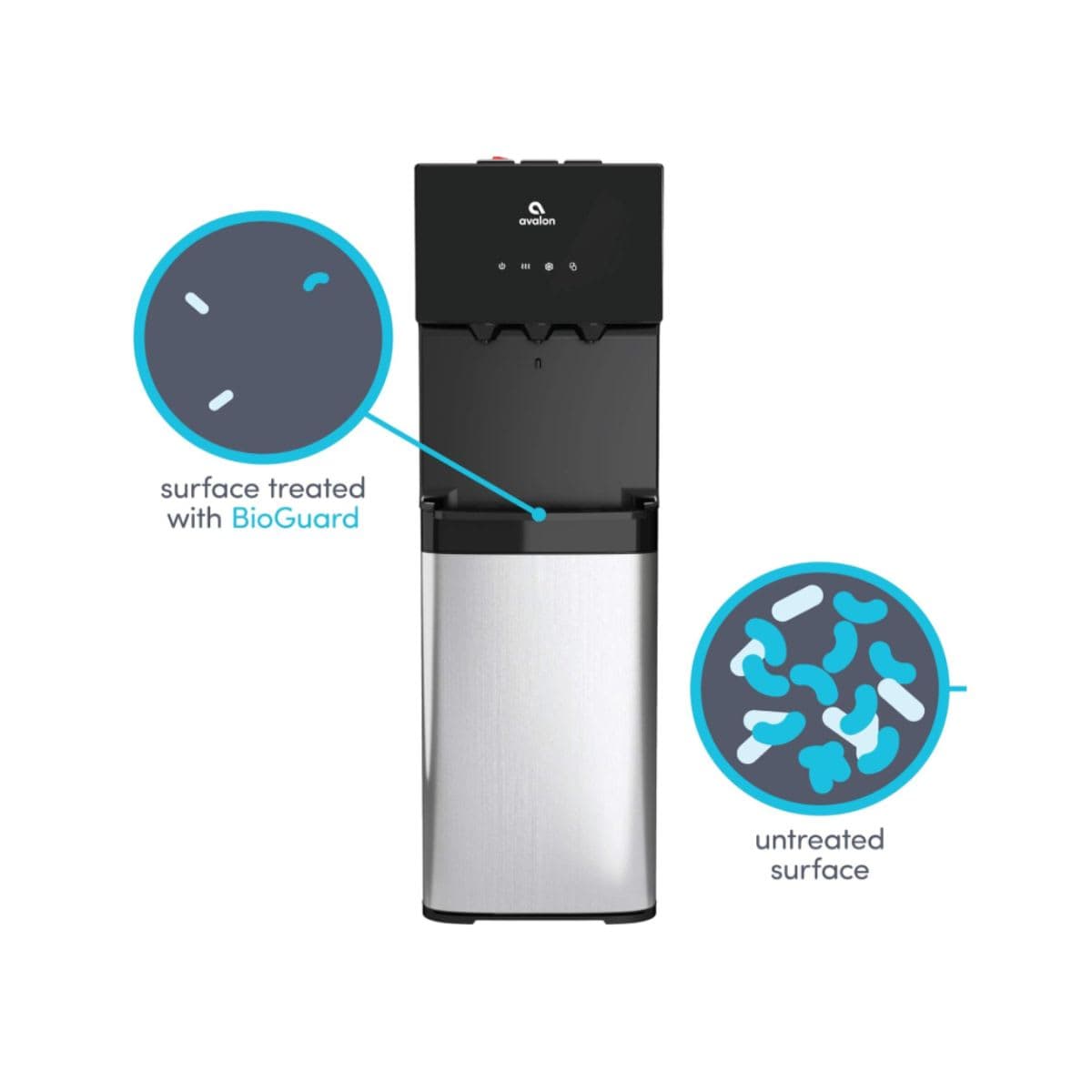 Bottom Loading Water Cooler - Avalon Black & Stainless Steel thumbnail 5