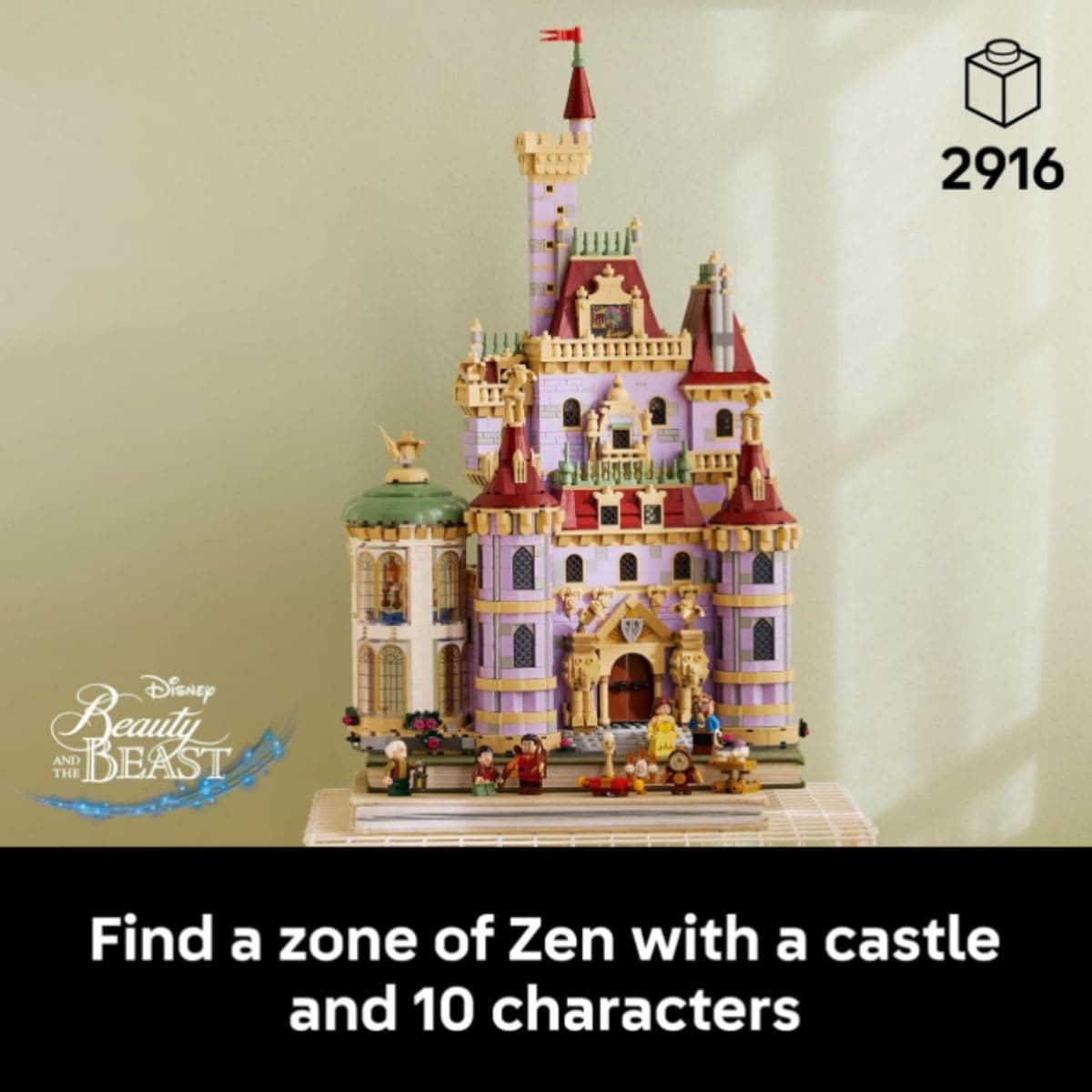 LEGO Disney Princess Beauty and The Beast Castle 3D Puzzle - Room Decor for Women and Men, Ages 18+ - Model Building Kit for Adults - Arts & Crafts Book Shelf Display - DIY Gift Idea - 43263 thumbnail 2