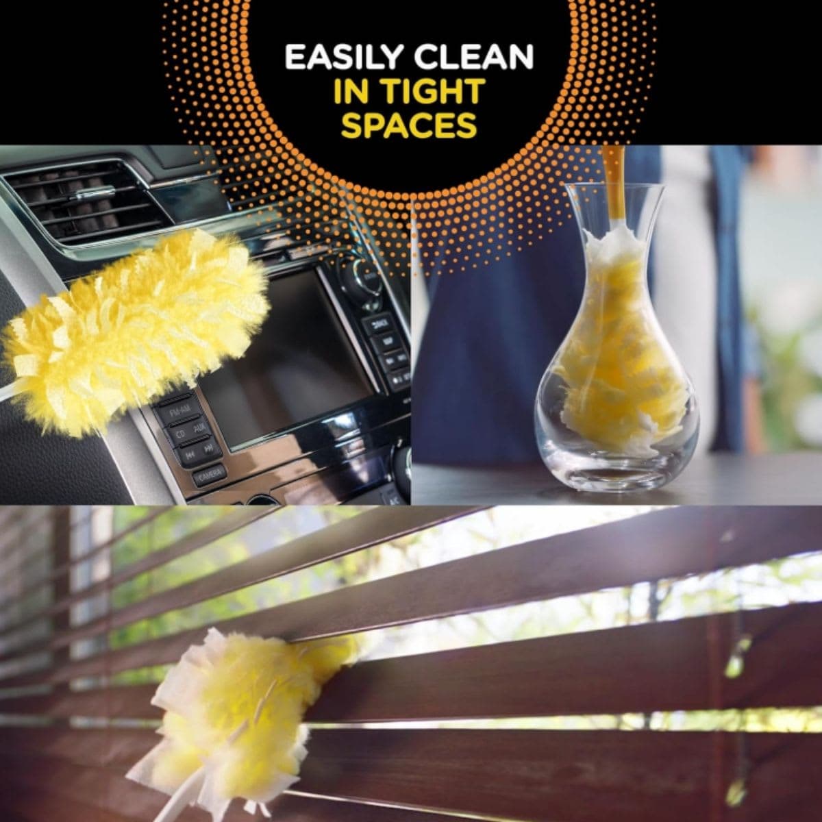 Swiffer Duster Kit with 30.5 cm Super Extendable Handle, Heavy Duty Dusting Starter Kit with 4 Refills, for Ceiling Fans, Vents and Hard to Reach Places thumbnail 3