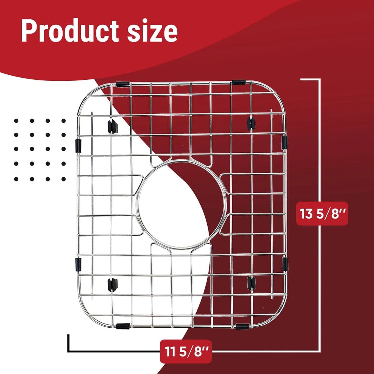 Sink Protector for Kitchen Sink Fits 12x14, Stainless Steel Sink Protector, Sink Bottom Grid thumbnail 2