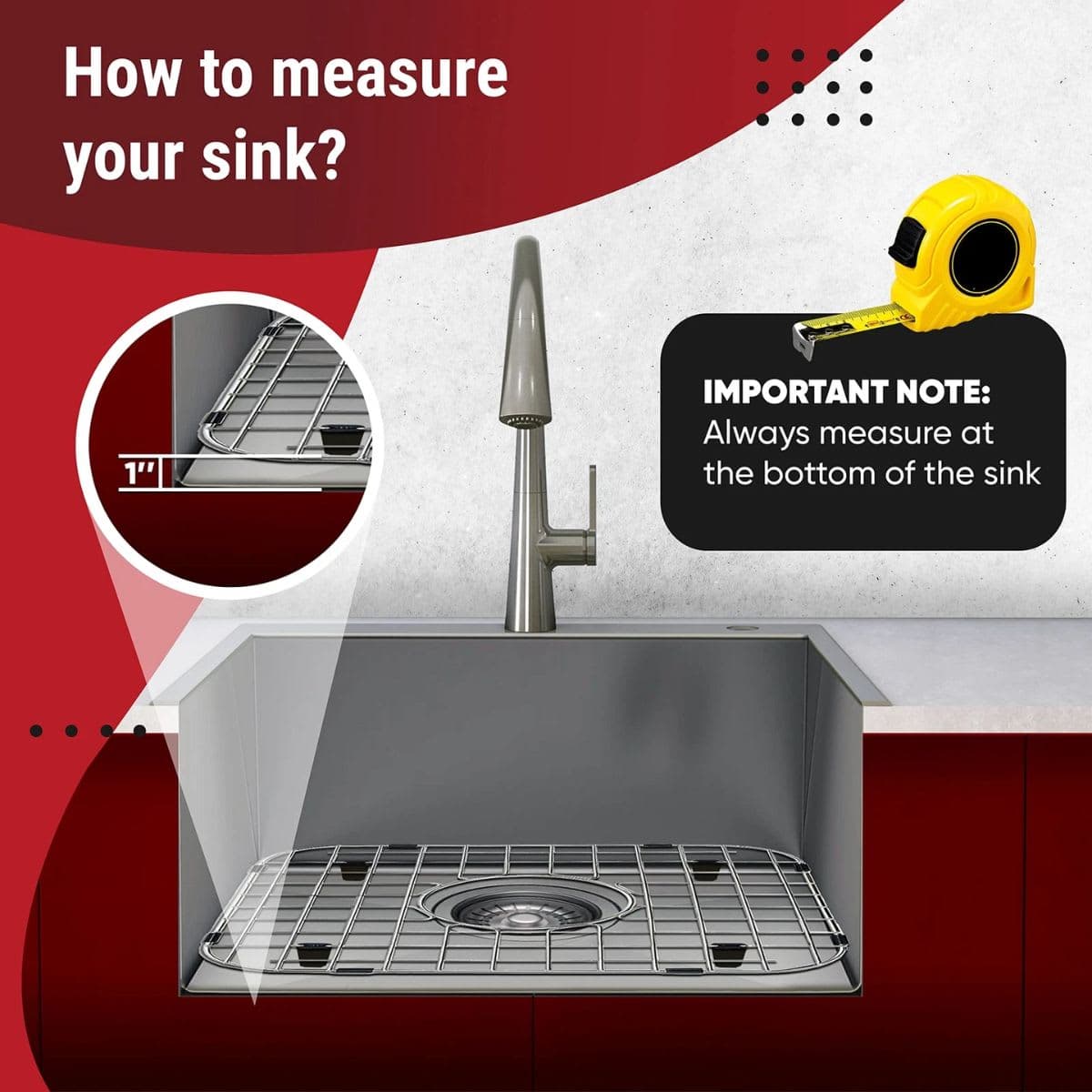 Sink Protector for Kitchen Sink Fits 12x14, Stainless Steel Sink Protector, Sink Bottom Grid thumbnail 3