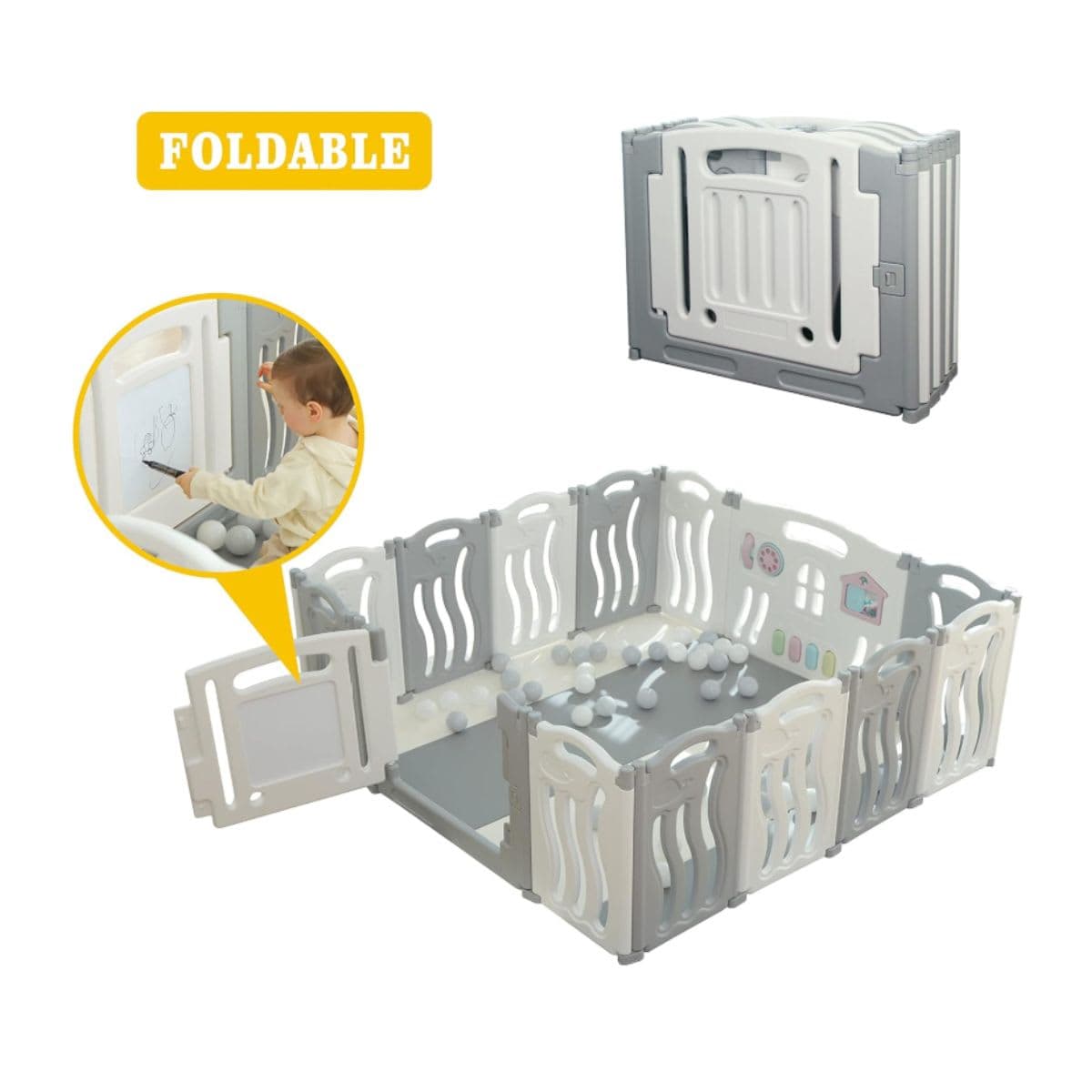 Foldable Baby Playpen - Gupamiga Ocean thumbnail 2