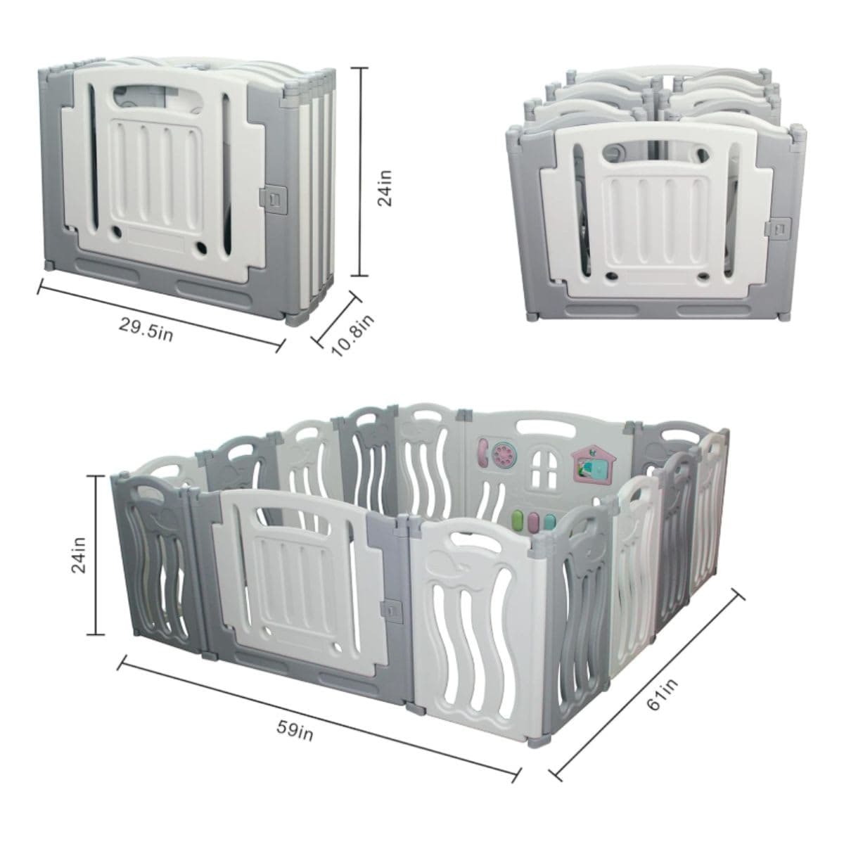 Foldable Baby Playpen - Gupamiga Ocean thumbnail 3