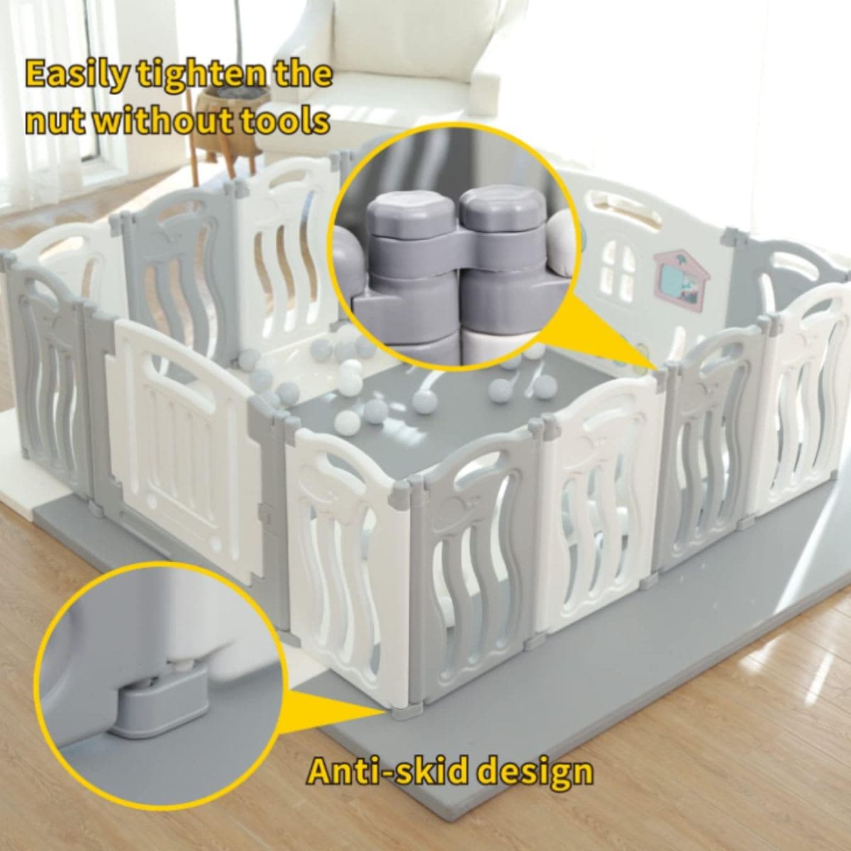 Foldable Baby Playpen - Gupamiga Ocean thumbnail 4