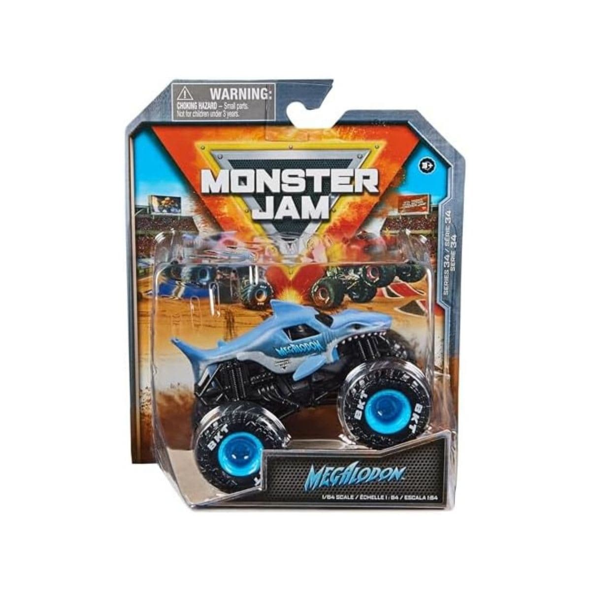 Monster Jam, Official Megalodon Monster Truck, 1:64 Scale, thumbnail 2