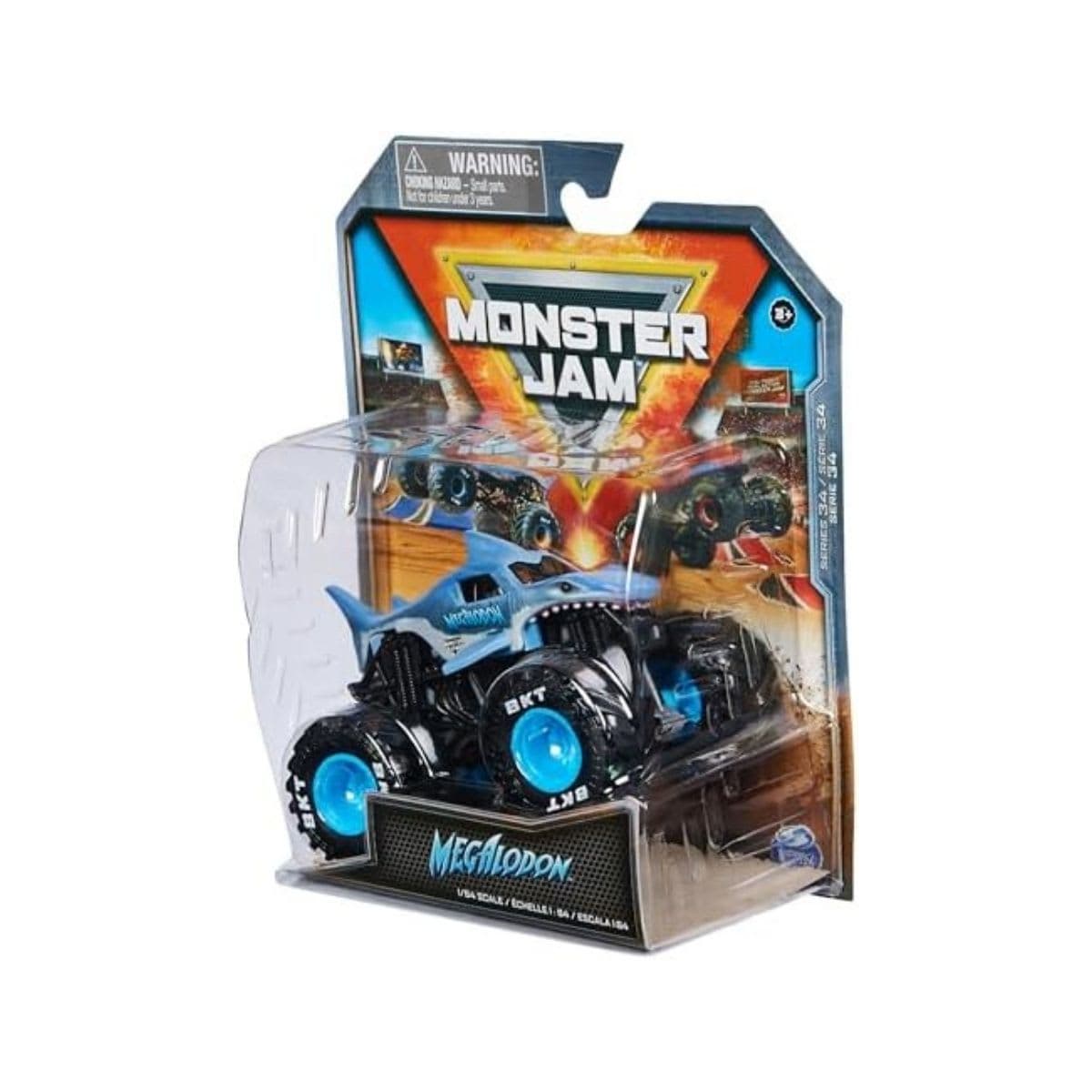 Monster Jam, Official Megalodon Monster Truck, 1:64 Scale, thumbnail 4