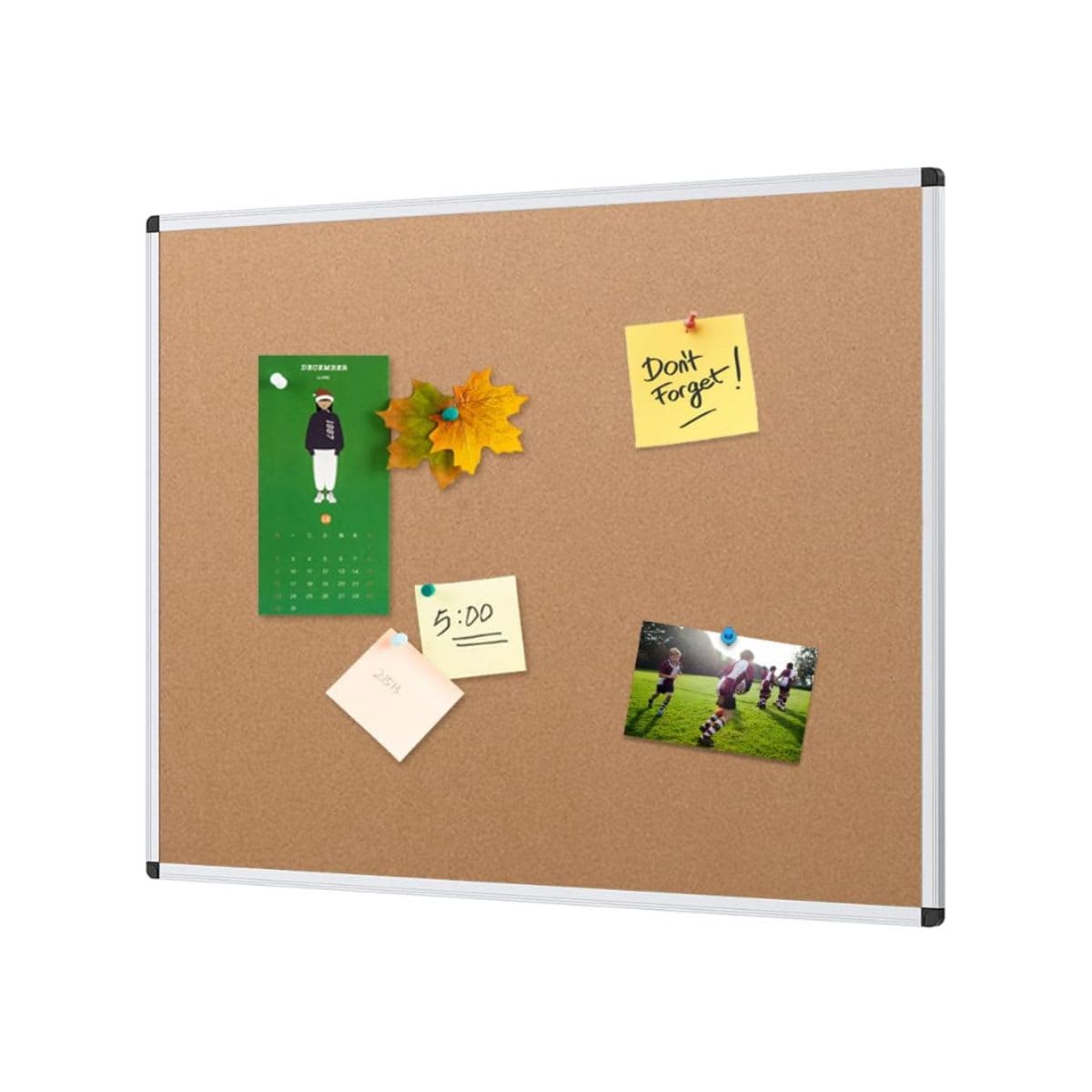 Cork Notice Board - VIZ-PRO Silver Aluminium Frame