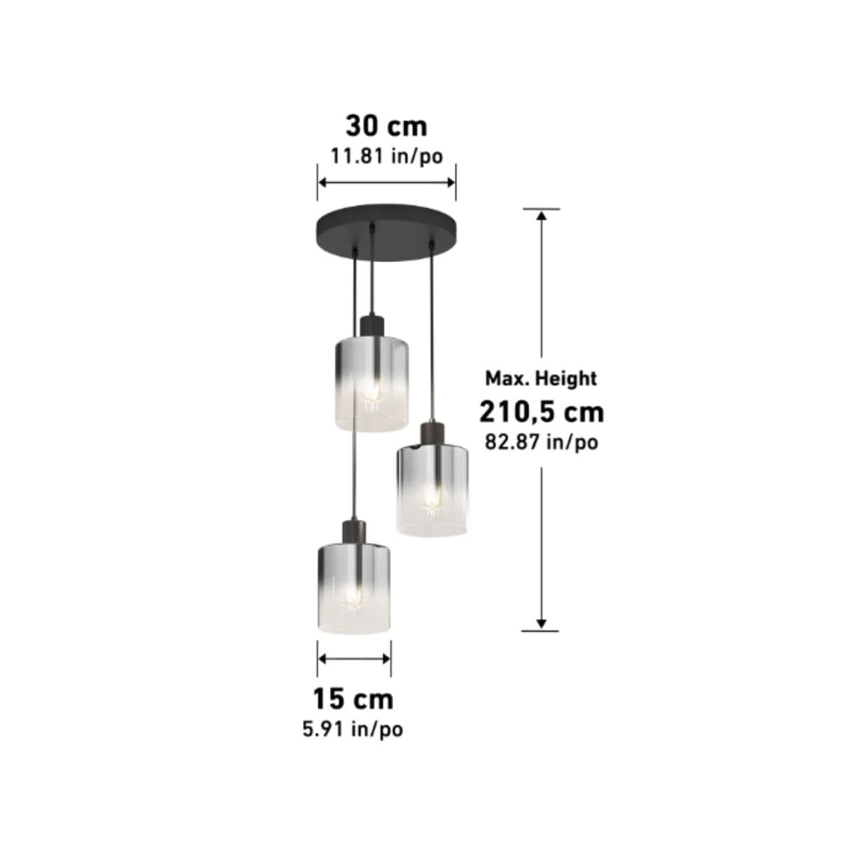 Pendant Light - Artika Modern Black Glass thumbnail 9