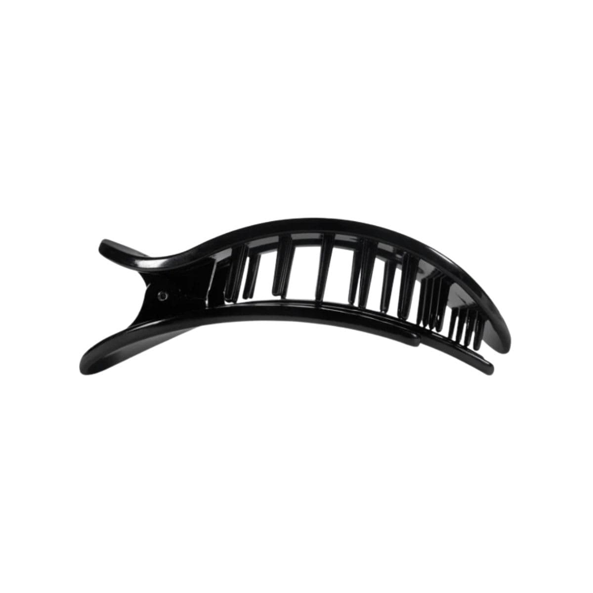 TELETIES Jet Black Large Flat Round Hair Clip thumbnail 3