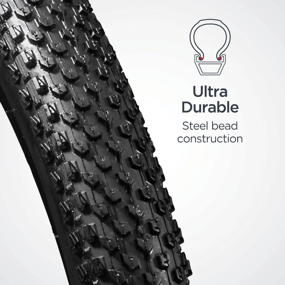 Schwinn Replacement Bike Tire, Mountain Bike, 27.5 x 2.10-Inch , Black with Steel bead thumbnail 2