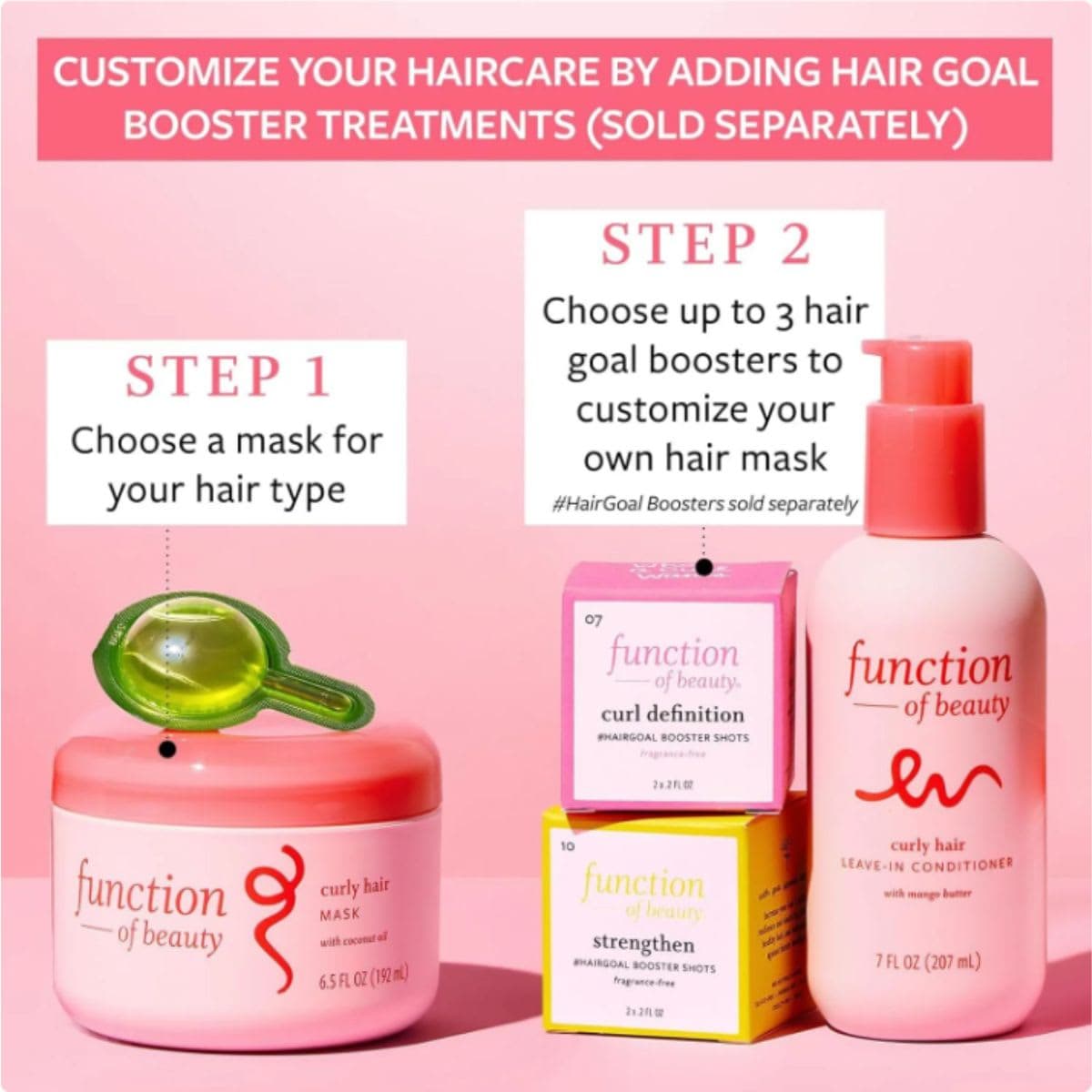 Function of Beauty Curly Hair Mask Base with Coconut Oil, 6.5 fl oz thumbnail 5