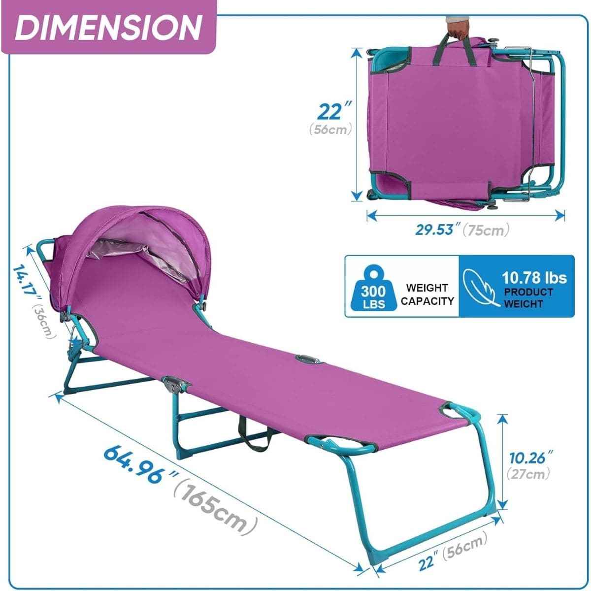 Beach Chair Sun Canopy thumbnail 2