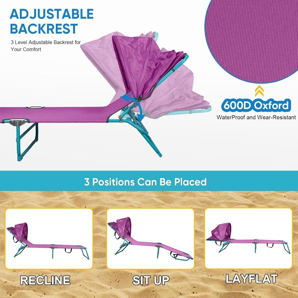 Beach Chair Sun Canopy thumbnail 4
