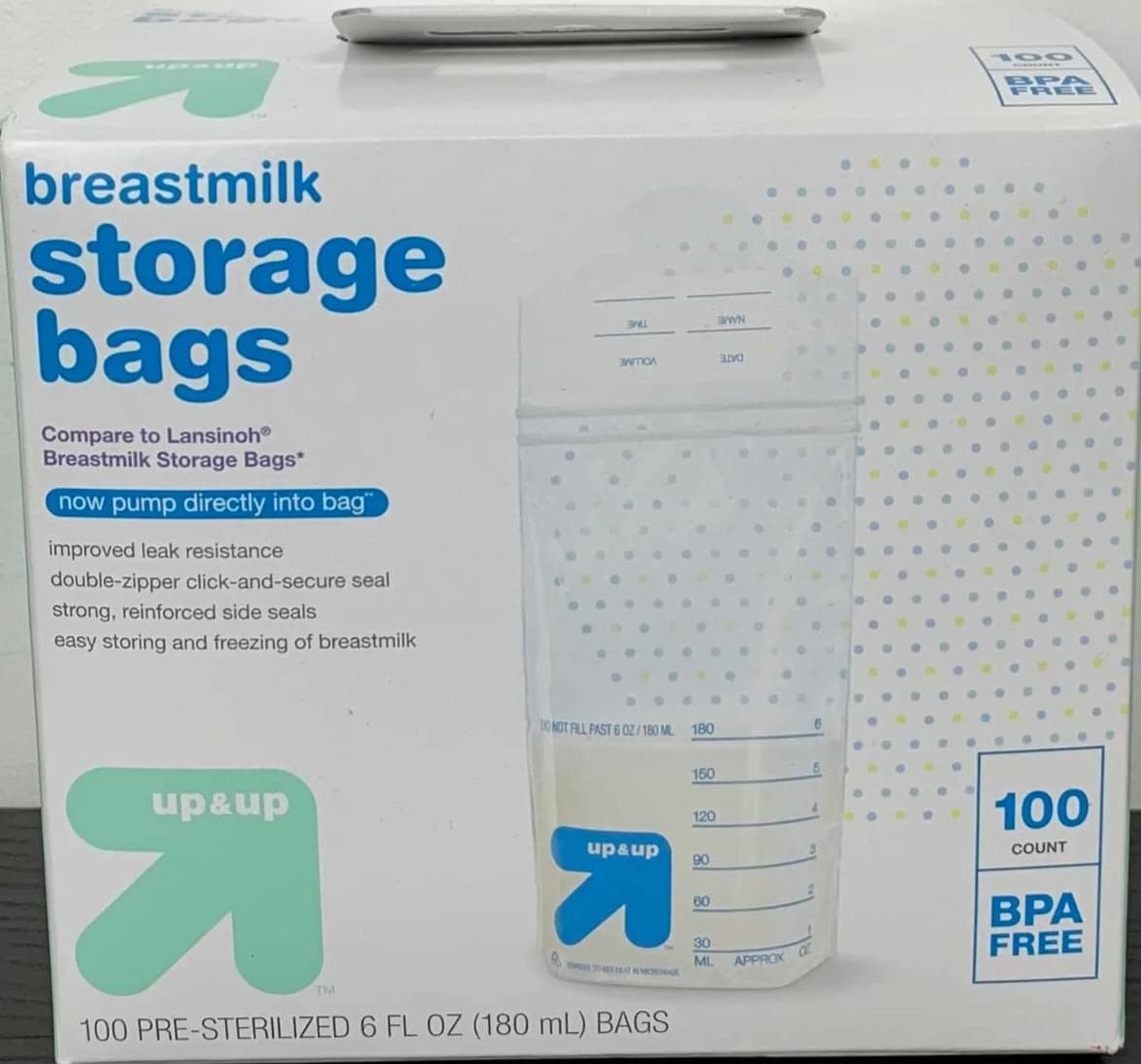 Up&Up Milk Storage Bags, 100 Count thumbnail 2