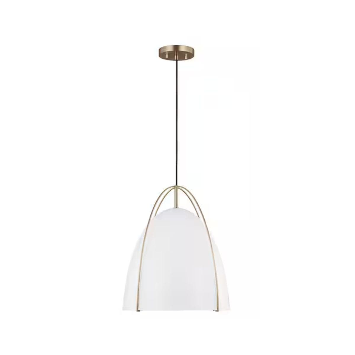 Large Hanging Pendant Light - Norman Satin Brass