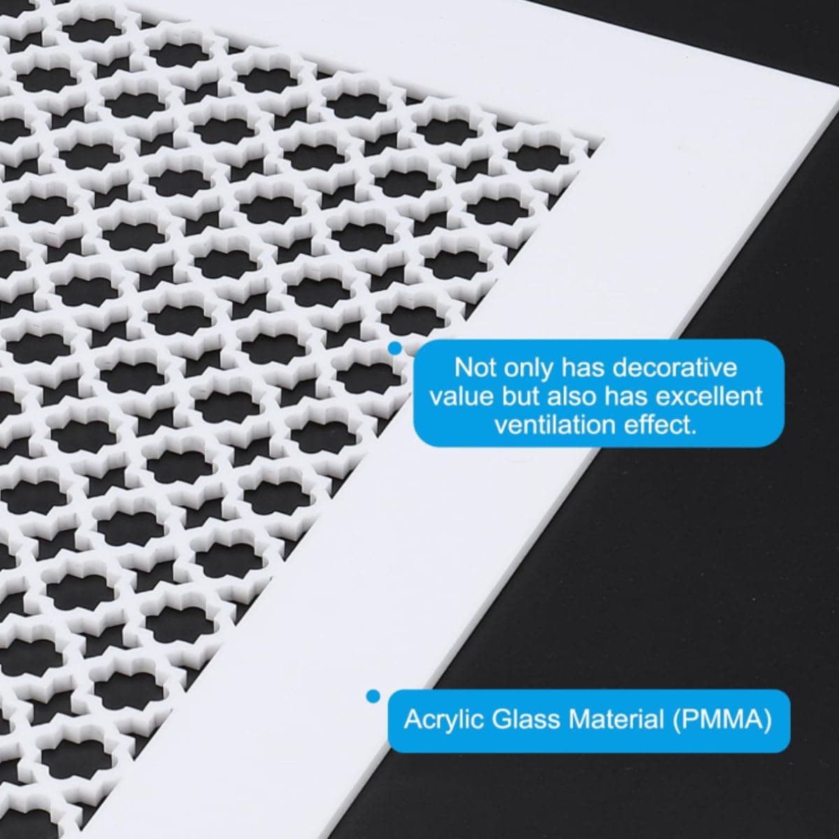 PATIKIL Air Vent Cover Grille for 13.5"x13.5" Duct Opening, Acrylic Glass (PMMA) Decorative Wall Ceiling Hole Cover Register for Home Ventilation Decor thumbnail 3