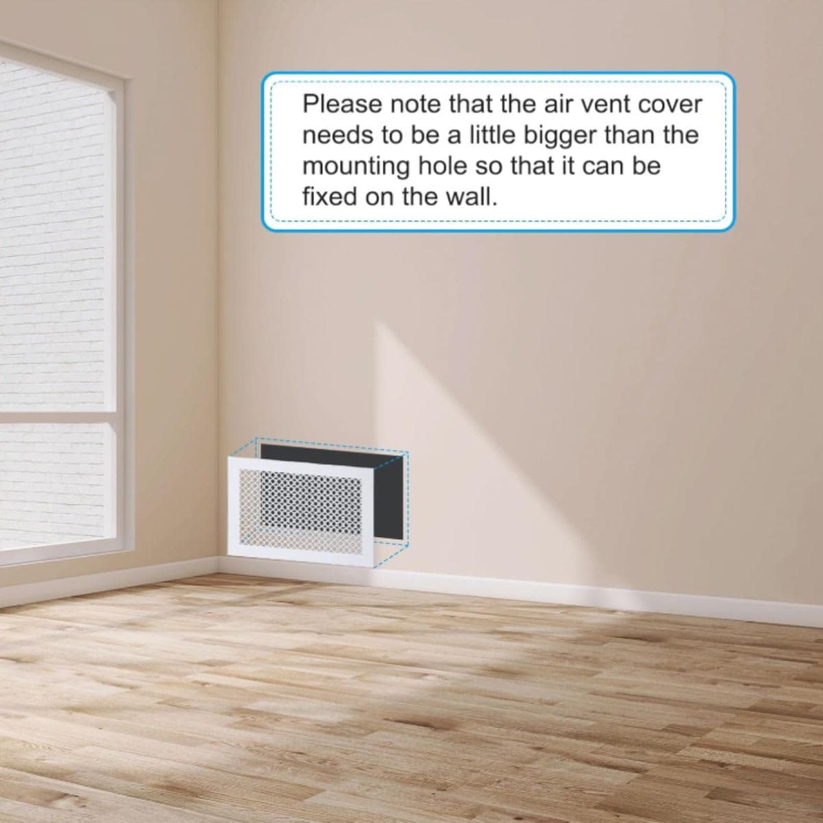 PATIKIL Air Vent Cover Grille for 13.5"x13.5" Duct Opening, Acrylic Glass (PMMA) Decorative Wall Ceiling Hole Cover Register for Home Ventilation Decor thumbnail 5