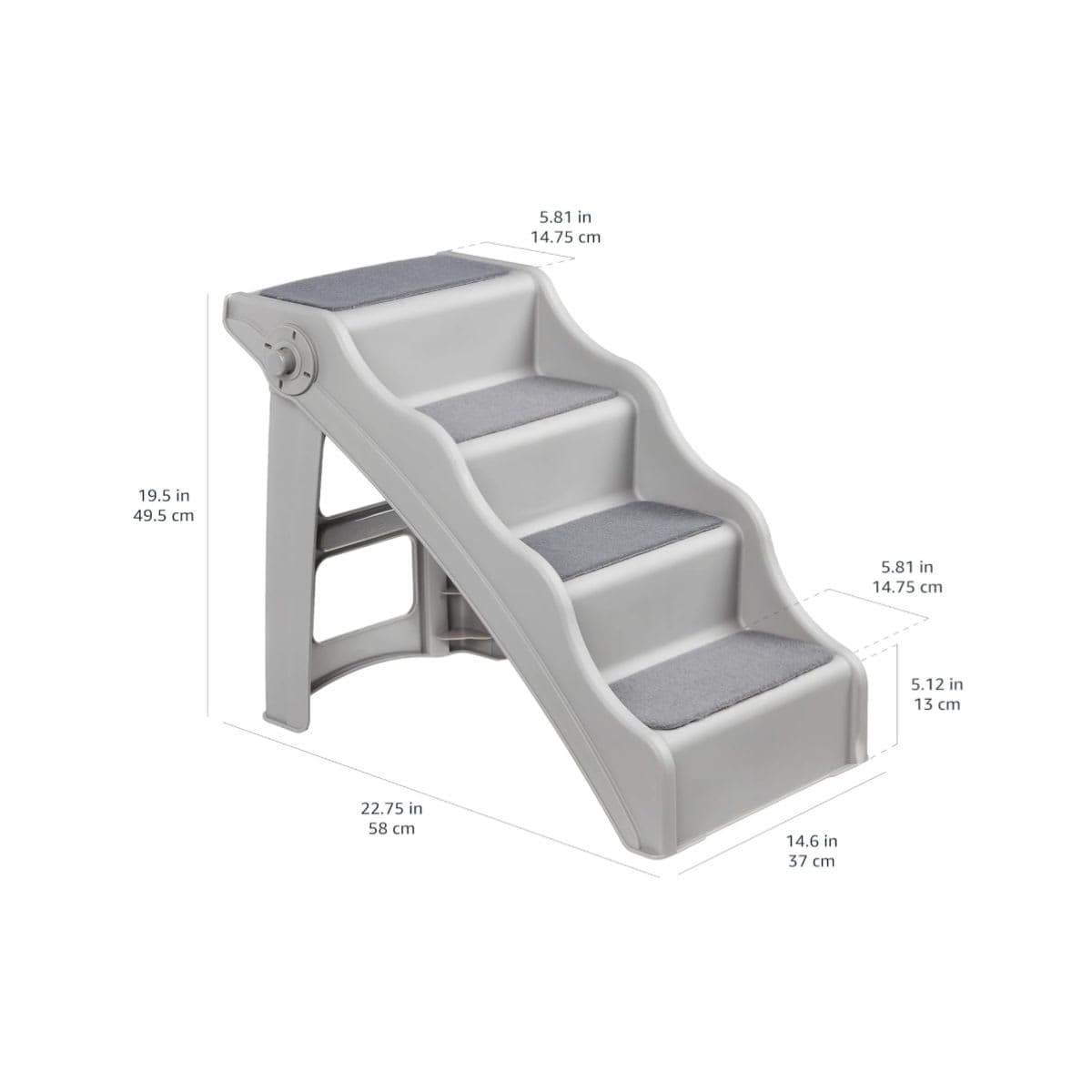 Foldable Pet Stairs - Amazon Basics Grey thumbnail 5
