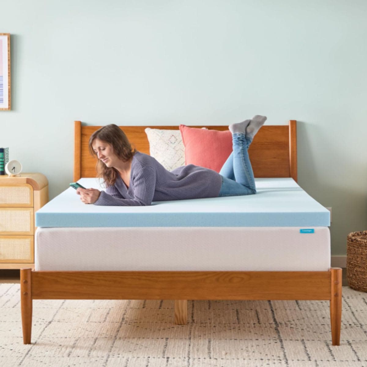 Linenspa 3 Inch Memory Foam Mattress Topper, Gel Infused King Mattress Topper, CertiPUR-US Certified thumbnail 3