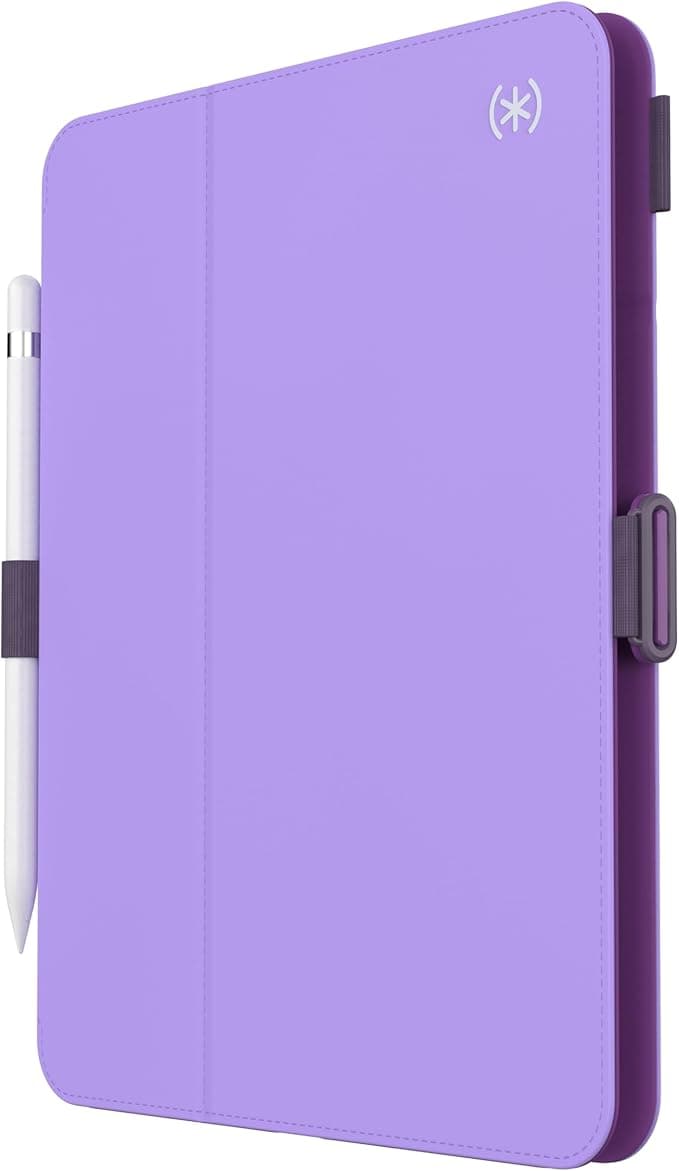 Speck iPad 10th Generation Case 2022 - Slim Multi Range Stand, Hard Back Case - Apple Pencil Holder & Drop Protection - 10.9 Inch iPad, Camera Shield - Ube Brew/Grape Parfait BalanceFolio
