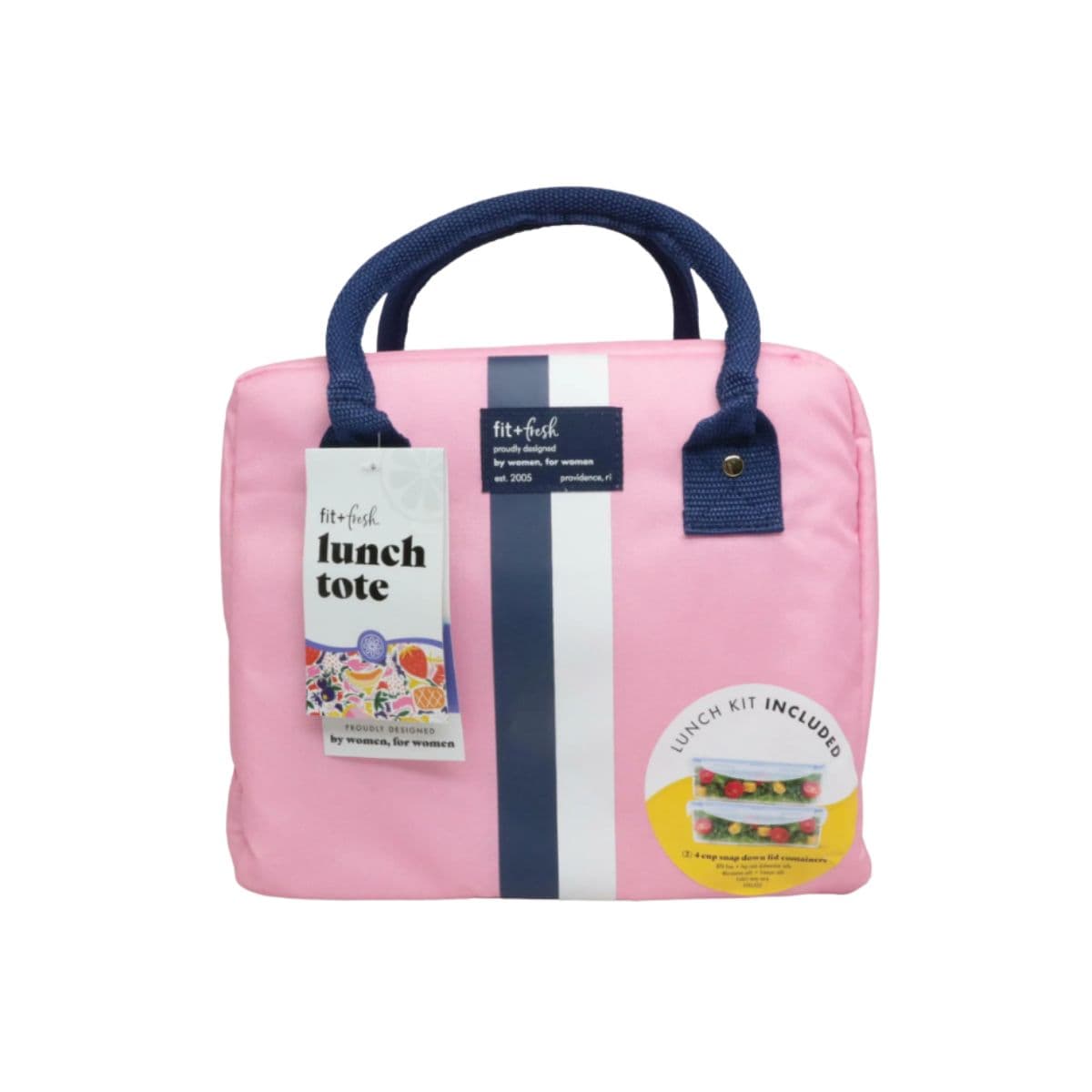Fit + Fresh Pink Lunch Tote With Containers Insulated Lunch Bag NWT thumbnail 2