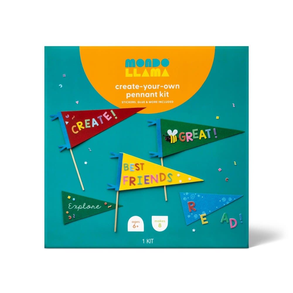 Make-Your-Own Pennant Wood Craft Kit - Mondo Llama™ — image 1
