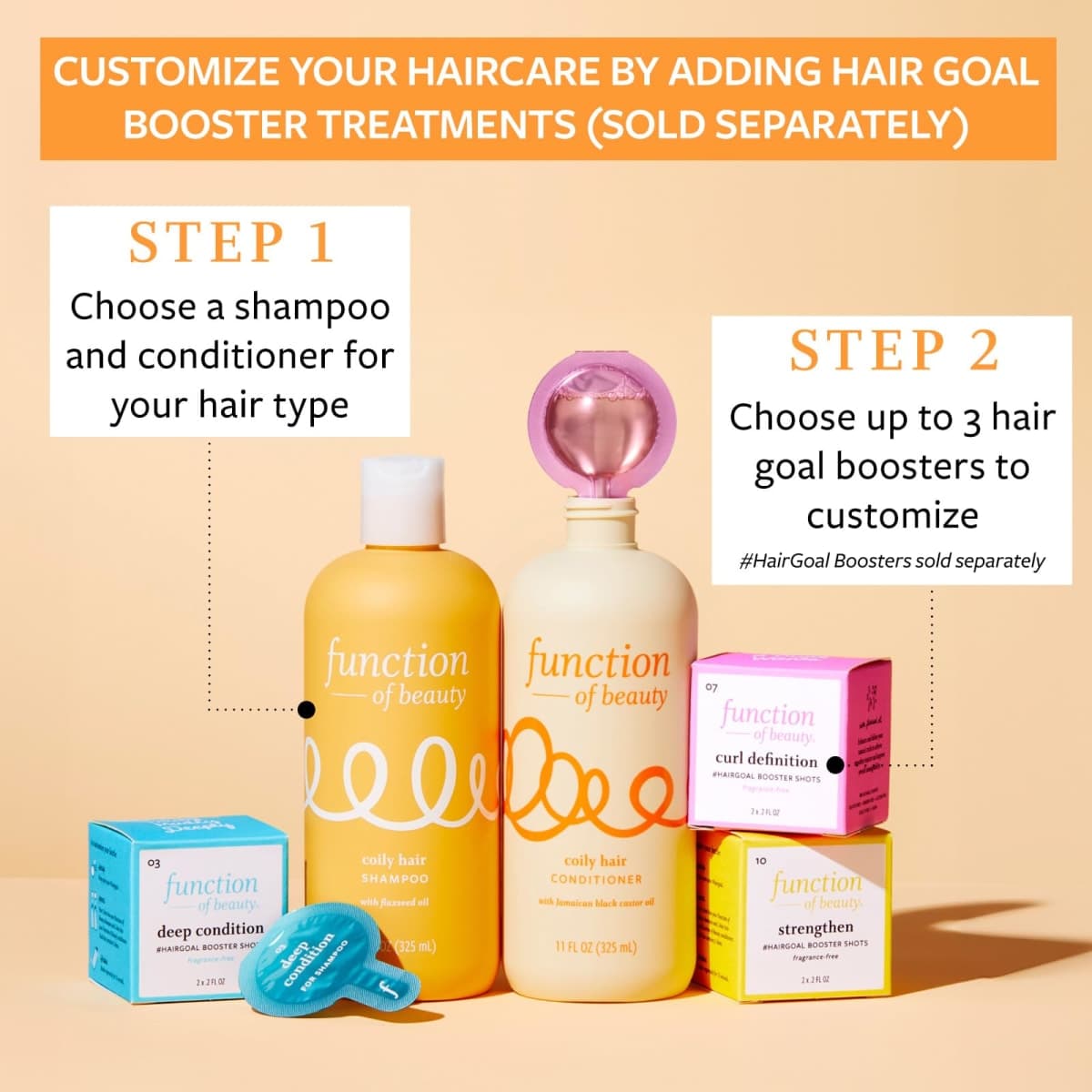 Function of Beauty Coily Hair Conditioner, 11 oz - Flaxseed Oil Nourishes & Hydrates Coils & Curls, & Jamaican Black Castor Oil Moisturizes & Revives, Sulfate-Free, Customizable Haircare thumbnail 5