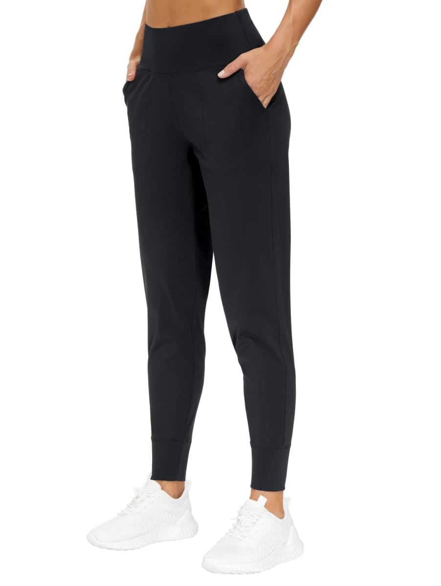 THE GYM PEOPLE Women's Joggers Pants Lightweight Athletic Leggings Tapered Lounge Pants for Workout, Yoga, Running, Black, Small thumbnail 2