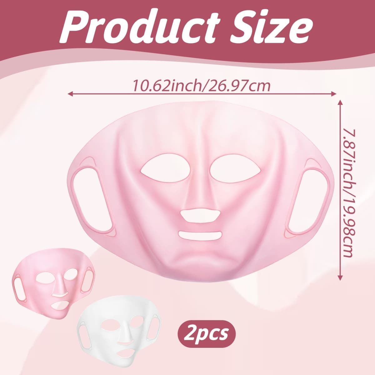 2 Pack Silicone Face Mask Cover, Reusable Anti-Wrinkle Silicone Face Masks for Sheet 3D Masks Covers Moisturizing Facial Mask Cover Prevent Evaporation Falling Skincare Beauty Spa for Women Men thumbnail 2