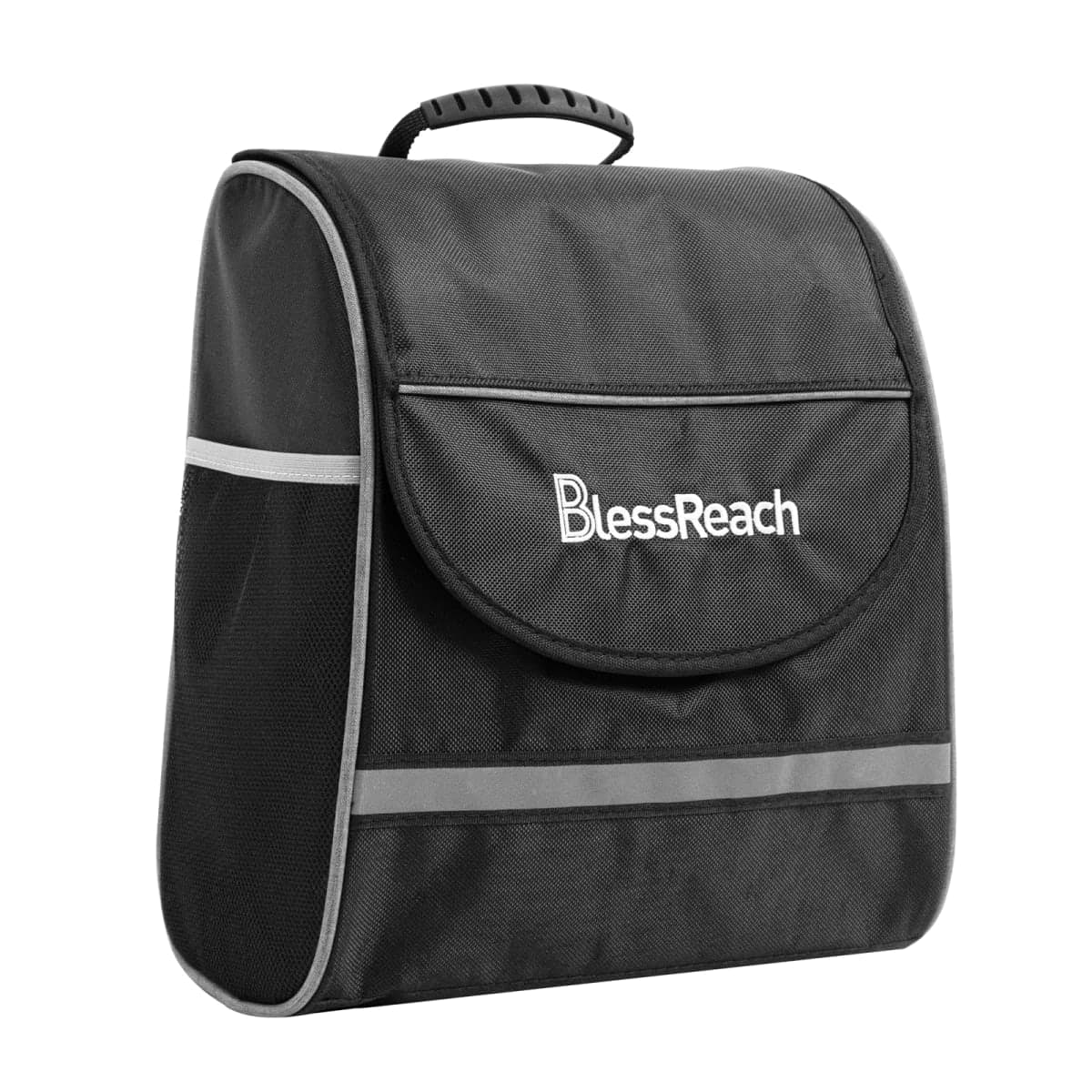 BlessReach Rolling Knee Walker Storage Bag - Durable Oxford Cloth Carry Bag with Reflective Strips & Secure Pockets, Universal Fit for Most Knee Scooters, Travel & Daily Use（Black） — image 1