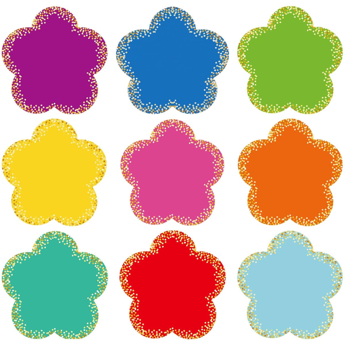 Seajan 108 Pcs Confetti Flowers Cutouts 3.5 Inch Bulletin Board Chalkboard Paper Flowers Cutouts Decor Assorted Colors Accent for DIY Craft Projects Rustic Party Supplies — image 1