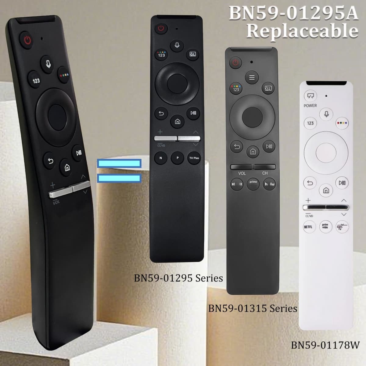 BN59-01295A Voice Remote Compatible with Samsung Smart TVs UN40KU6290FXZA/UN55KU6290FXZC/UN55KU6290FXZA Series Smart TV, Replace BN59-01178W/BN59-01295A/BN59-01259E/BN59-01259D, 5 Years Warranty thumbnail 3