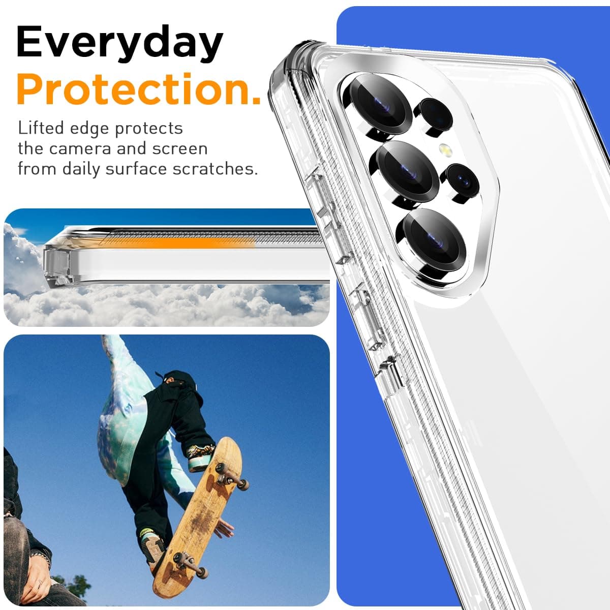 AICase for Samsung Galaxy S26 Ultra Clear 3 in 1 Heavy Duty Drop Protection Full Body Rugged Shockproof/Dust Proof Triple Layer Transparent Military Protective Tough Durable Cover for S26 Ultra 2026_1 thumbnail 5