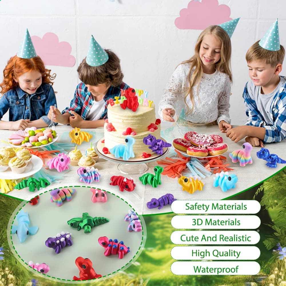 JOICEE 24 Pcs 3D Printed Dinosaur Animals Set thumbnail 5