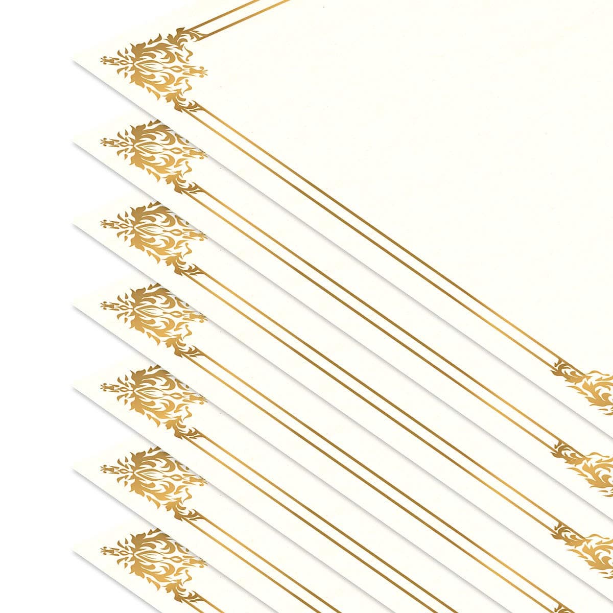Empire Gold & White Parchment Certificate Papers - Pack of 100, Not FOIL, Laser & Inkjet Printer Compatible, For Office, Business Awards, Graduation, School Diplomas, 8-1/2" x 11" on 60 lb.Text Stock thumbnail 4