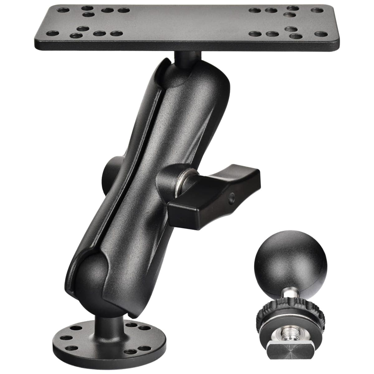 VAUBORTTI Aluminum Fish Finder Mount, C-Size 1.5" Ball,T-Bolt Track Ball for Rail Tracks,Compatible with Lowrance, Garmin, Humminbird, Raymarine — image 1