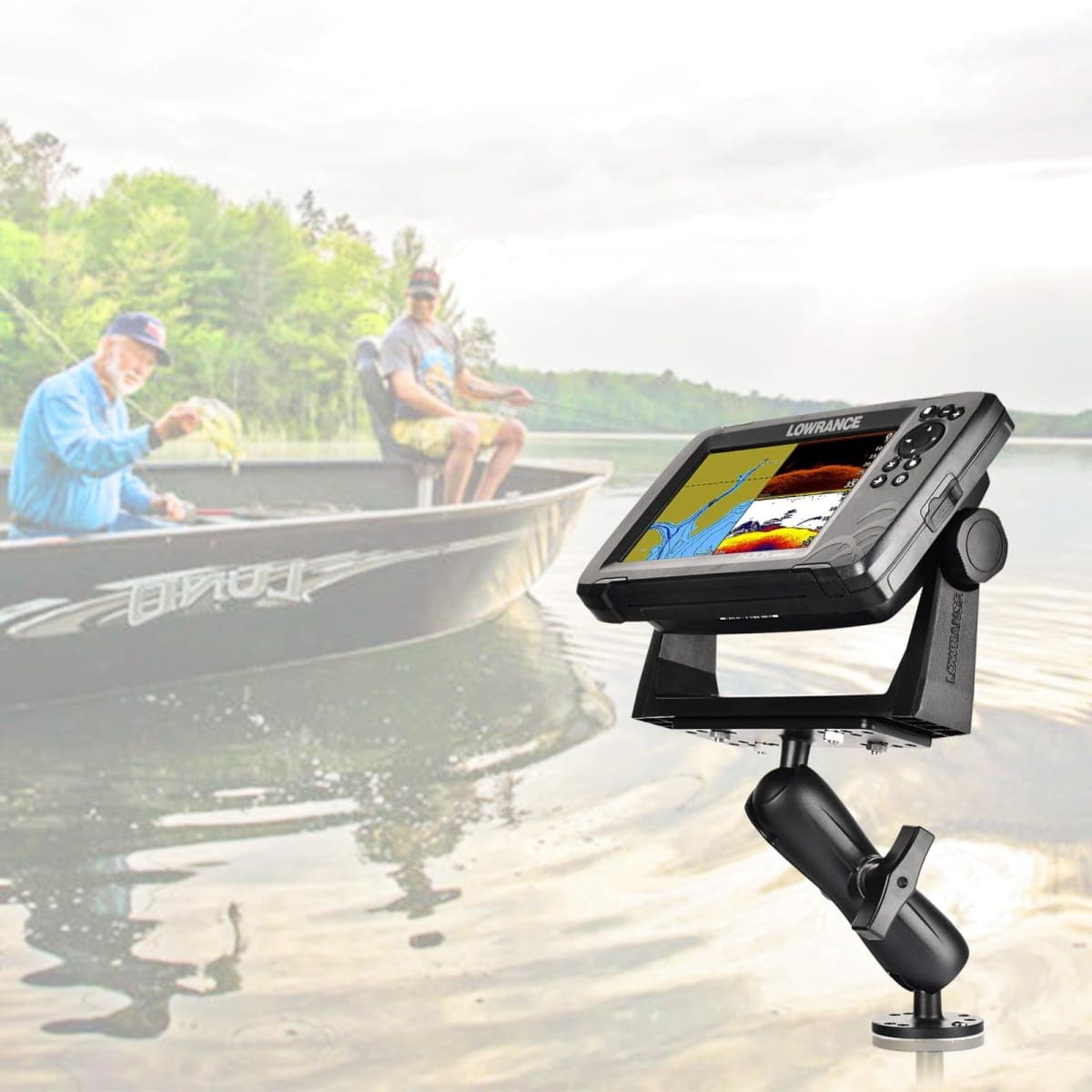 VAUBORTTI Aluminum Fish Finder Mount, C-Size 1.5" Ball,T-Bolt Track Ball for Rail Tracks,Compatible with Lowrance, Garmin, Humminbird, Raymarine thumbnail 3
